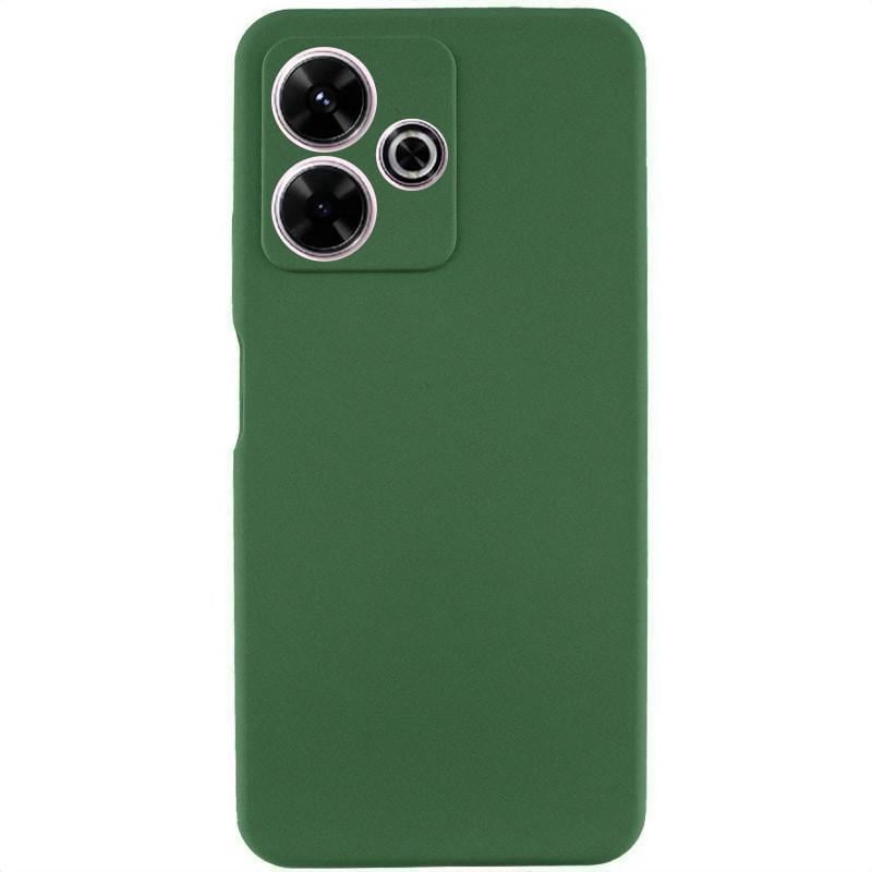 Противоударный чехол Silicone Cover Lakshmi Full Camera (AA) для Xiaomi Redmi 13 4G / Poco M6 4G зеленый