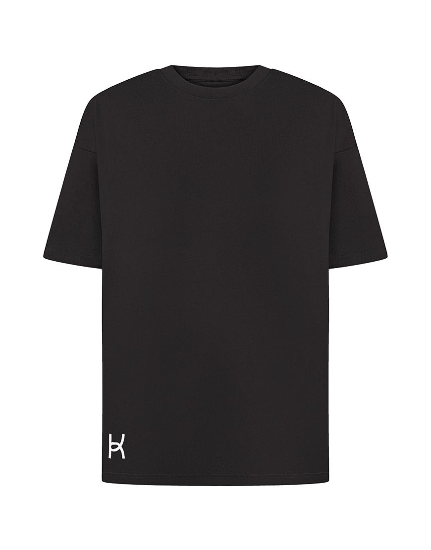 Футболка вільного крою жіноча KAPSULA MERCH чорна One size