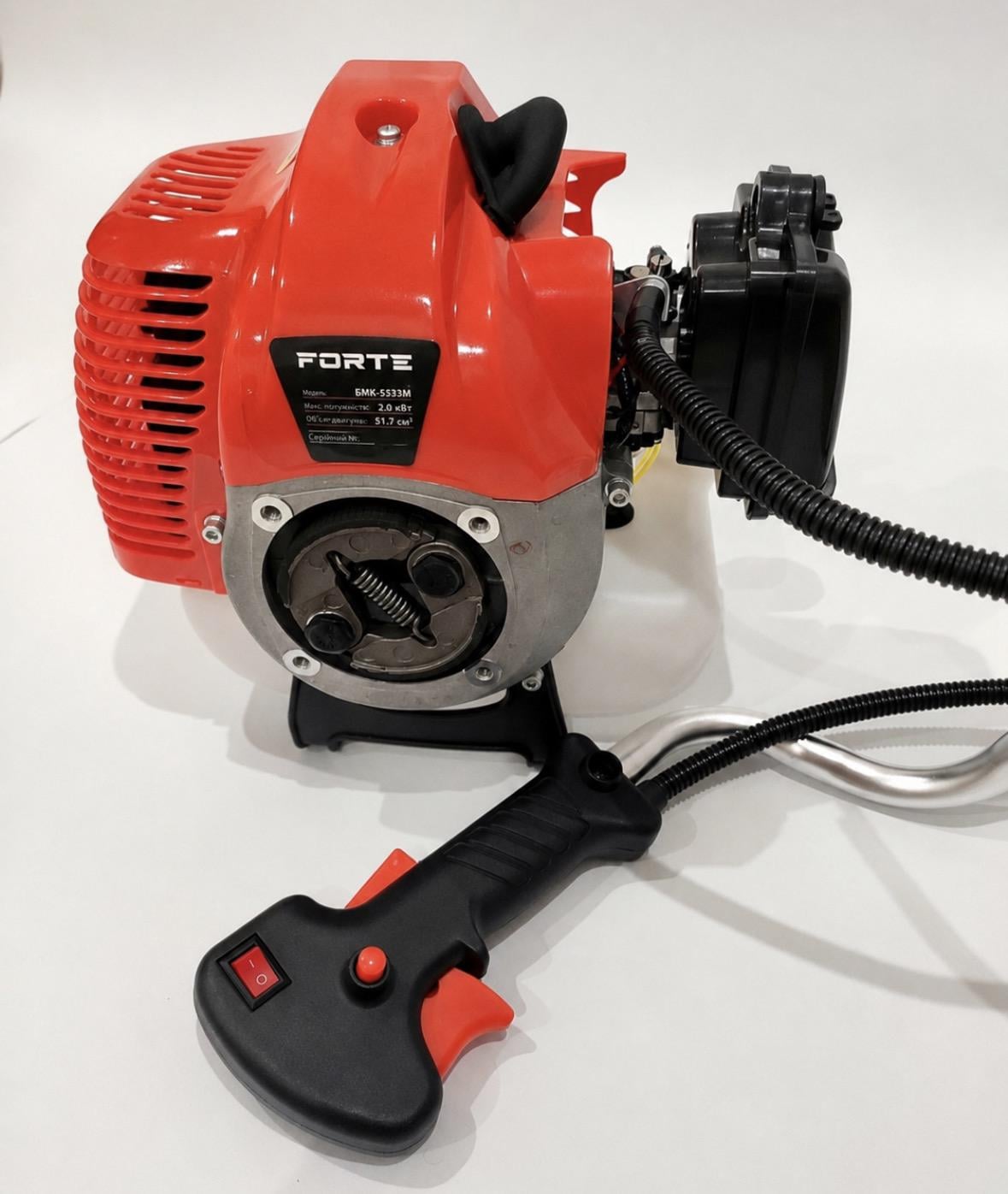 Двигатель для мотокосы Forte БМК-2553М в сборе с ручкой газа 52 см3 (1240)