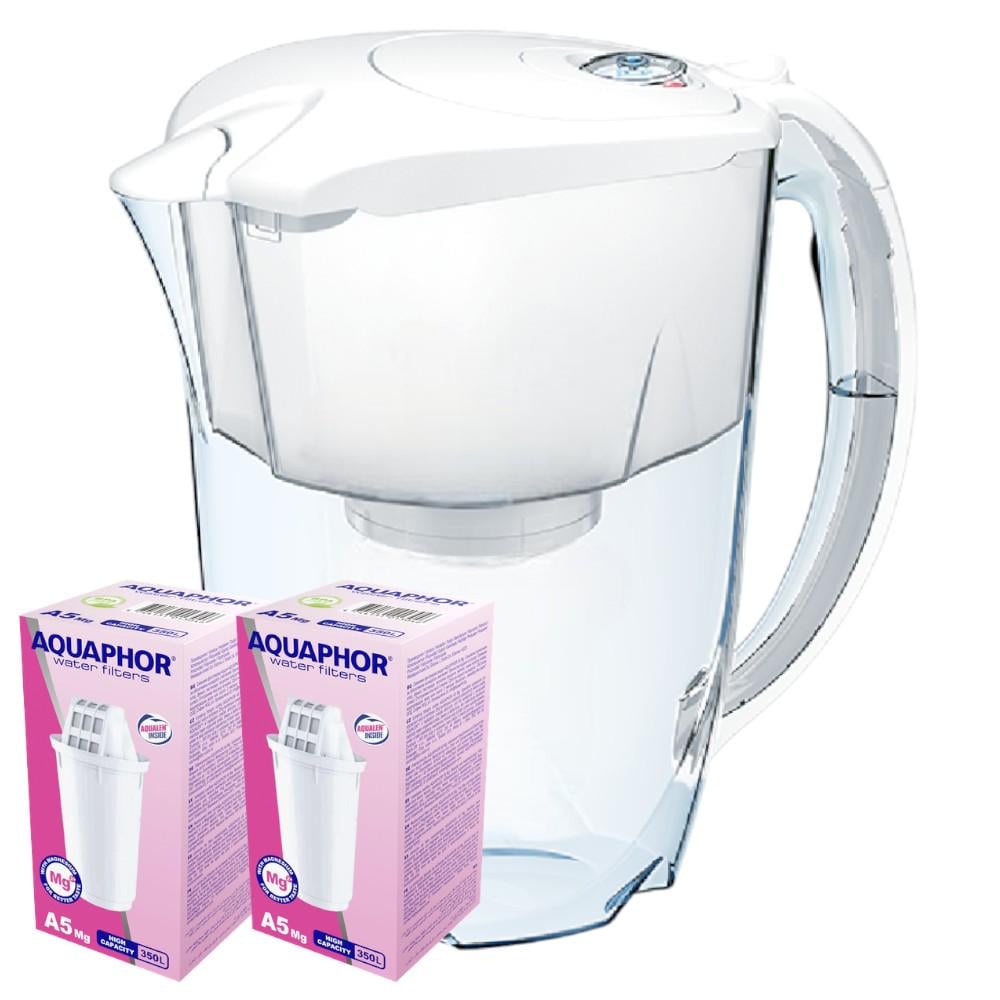Фильтр-кувшин Аквафор Арктик с двумя модулями А5Mg Белый