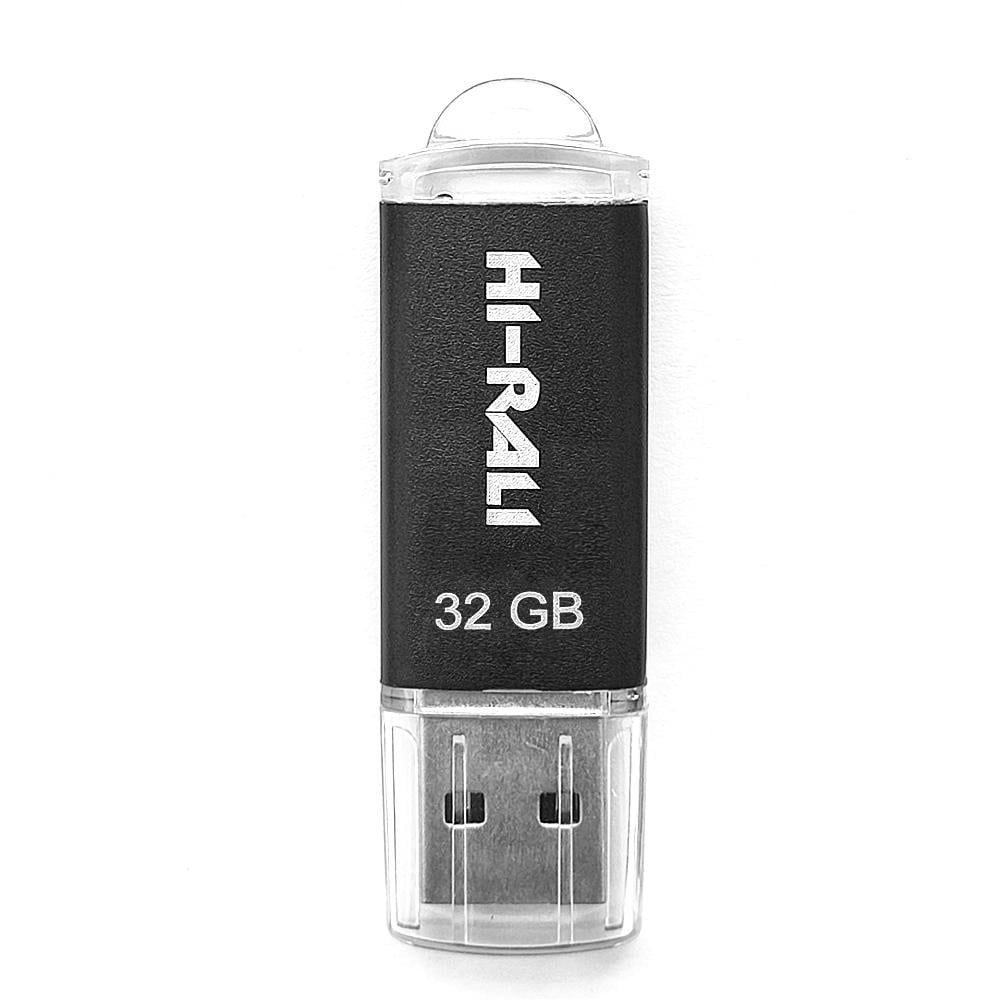 Флеш-память USB Hi-Rali Rocket Series 32 Гб USB-A 2.0 Black (HI-32GBVCBK)