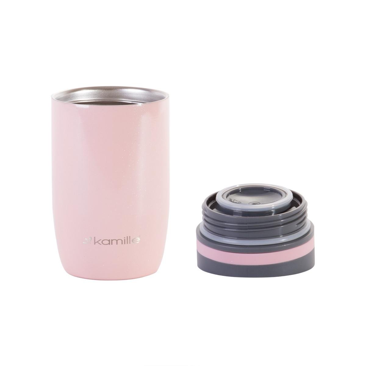 Термокружка Kamille KM-2048 з нержавіючої сталі 300 мл Рожевий (1883389100) - фото 3 Термокружка Kamille KM-2048 з нержавіючої сталі 300 мл Рожевий (1883389100) - фото 3