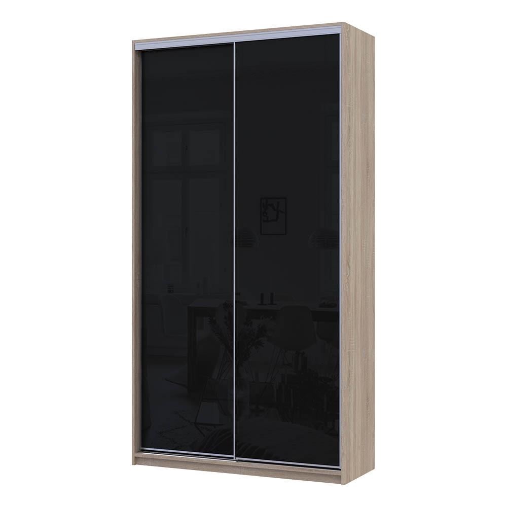 Шкаф купе Сити Лайт Слим стекло 120х45х225 см Дуб сонома/Черный (DRS-011526)