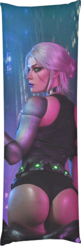 Подушка дакимакура Cyberpunk Girl Portrait 2 60x180 см (14101928)