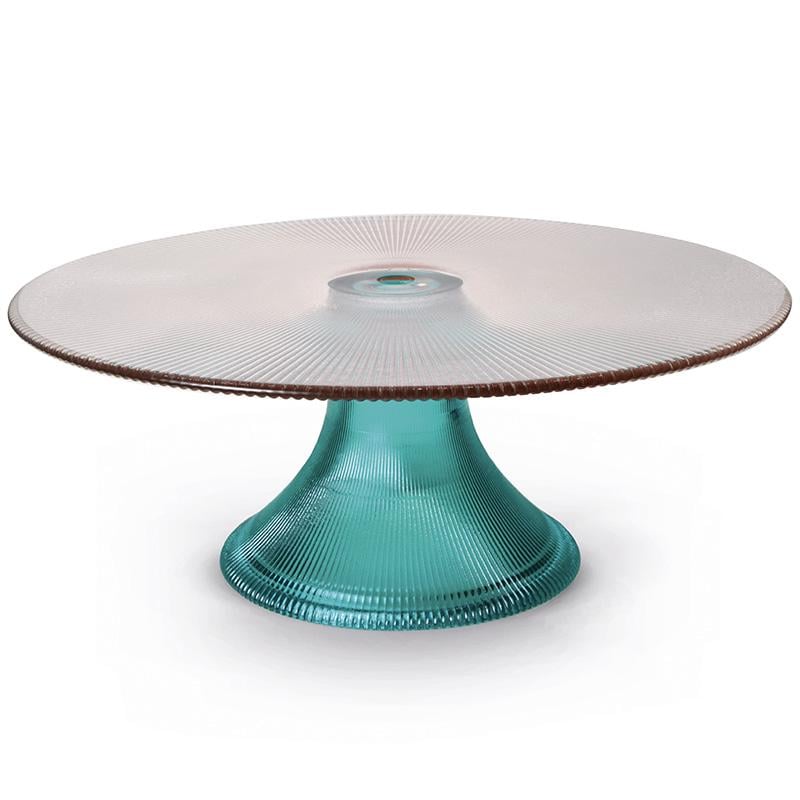 Блюдо для торта Pozzi Milano Modern Classic 30,5x11,7 см Розово-зеленый (111005255)