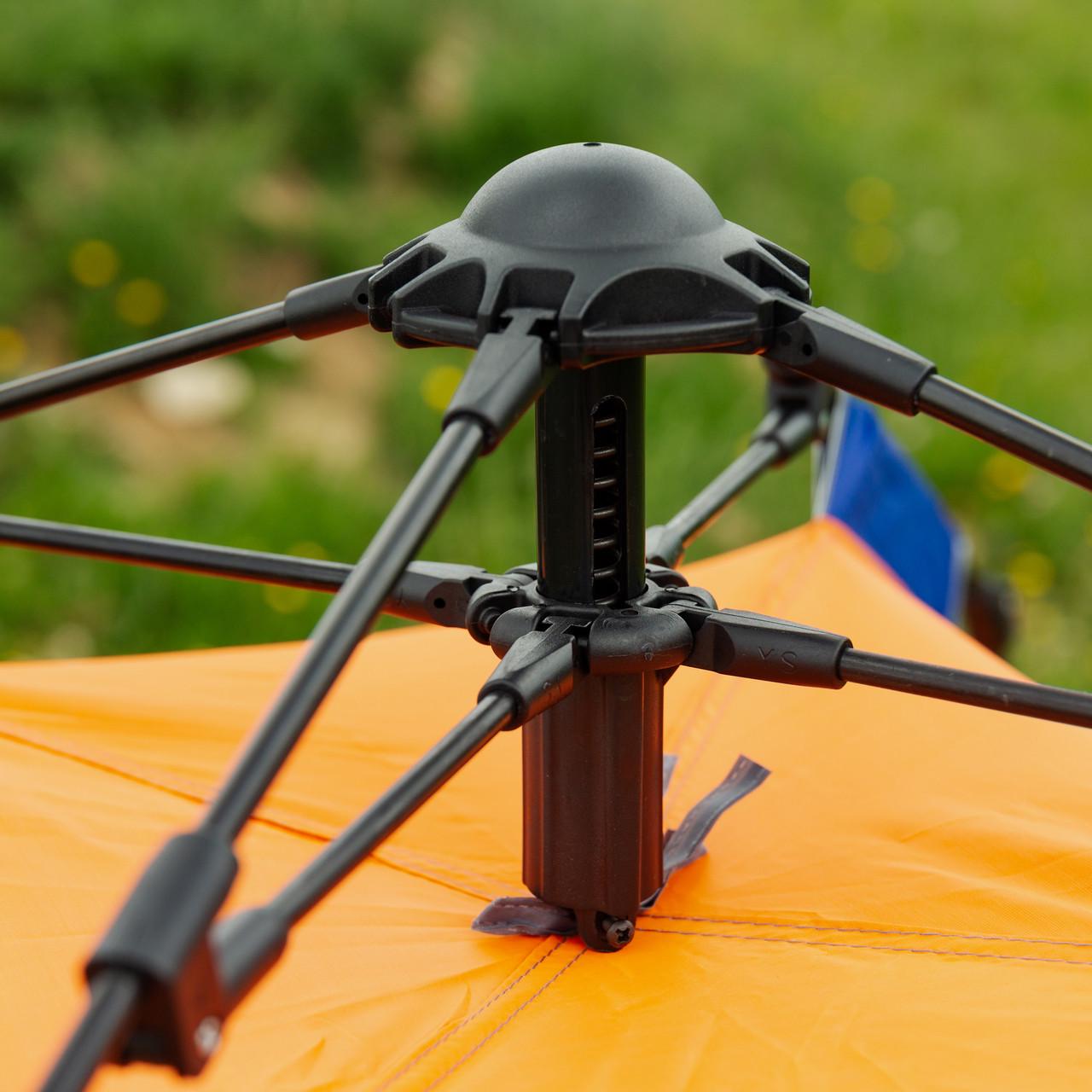 Палатка автоматическая на 2 человек 200x150x110 см Оранжевый (4688) - фото 6