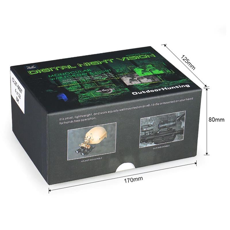 Монокуляр ночного видения Nectronix CL27-0008 PVS-14 для крепления на шлем 3Х зум Черный (100856) - фото 7