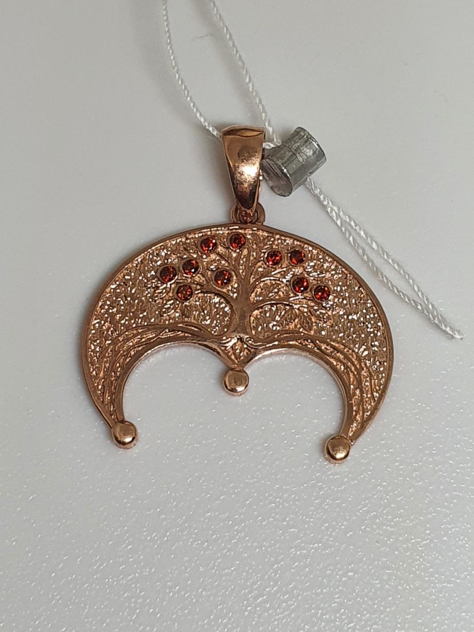 Підвіска срібна Лунниця з калиною та позолотою 925 проба (30156435) - фото 9 Підвіска срібна Лунниця з калиною та позолотою 925 проба (30156435) - фото 9