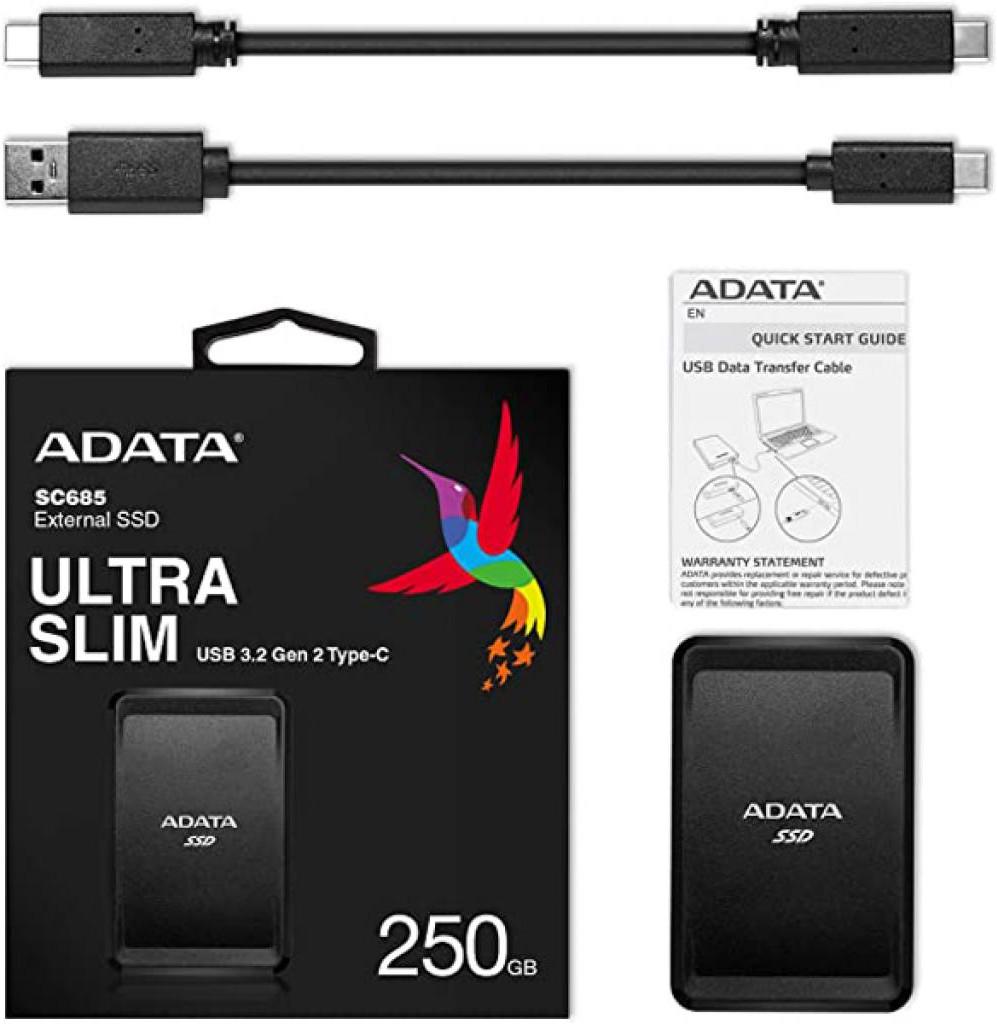 Твердотельный накопитель ADATA USB 3.2 250GB (ASC685-250GU32G2-CBK) - фото 5