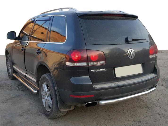 Задняя защита AK002 CAN для Volkswagen Touareg 2002-2010 гг. нержавеющая сталь Хром