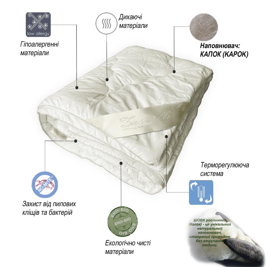 Одеяло Zastelli Капок перкаль 110х140 растительный шелк Белый (11979) - фото 2