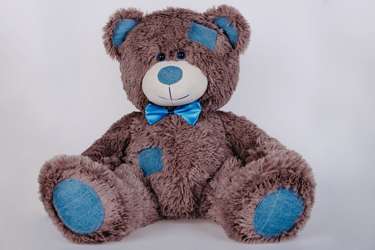 Мишка плюшевый Yarokuz Теодор Джинс 65 см Капучино (350)