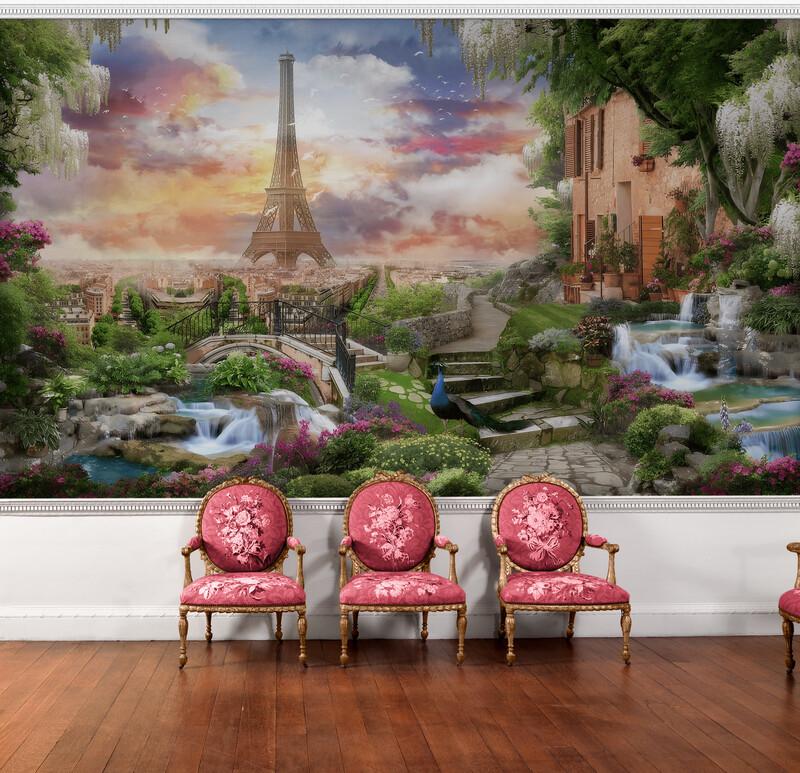 Фотообои бесшовные Эйфелева башня (S2122)