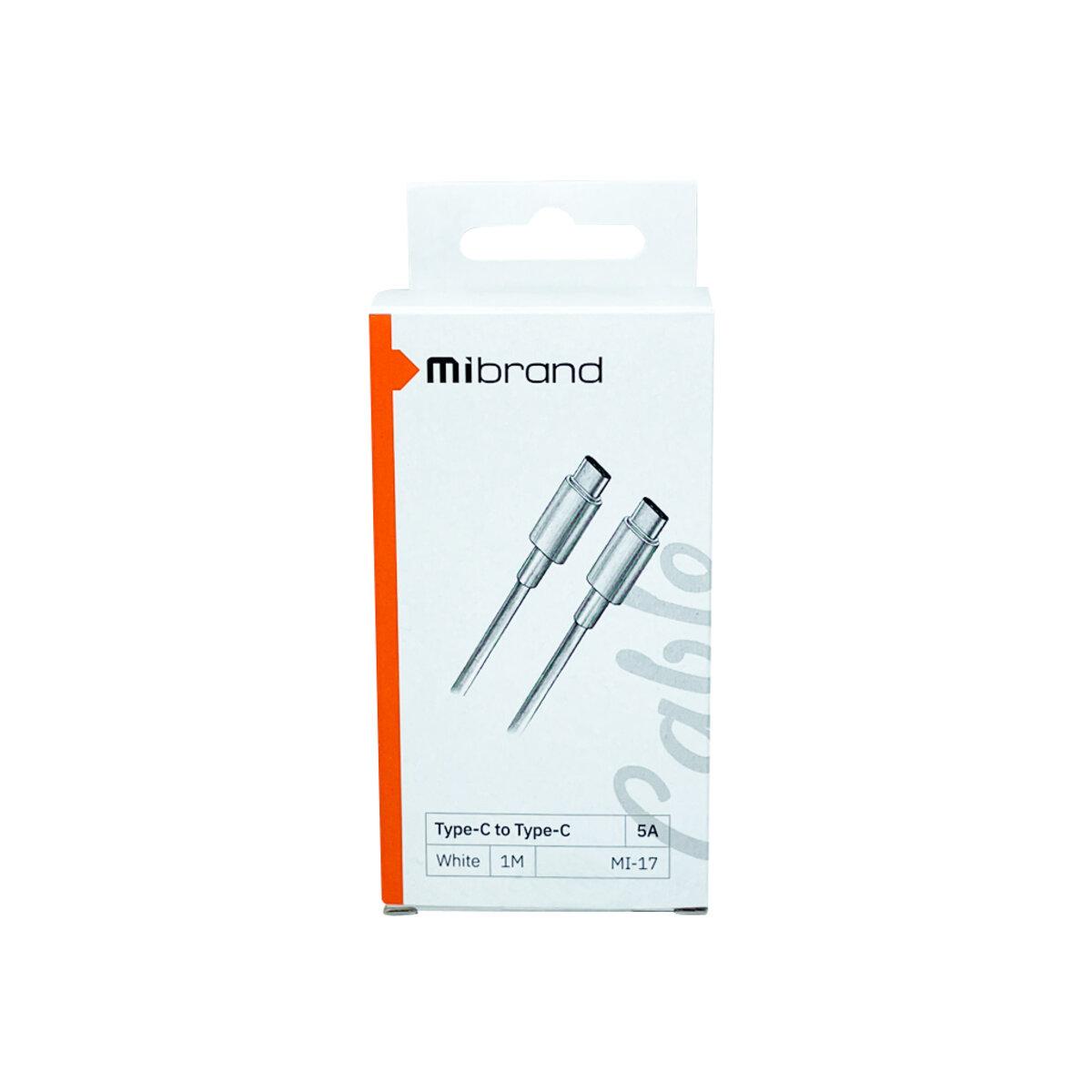 Кабель Mibrand MI-17 Flexible Charging Line Type-C для Type-C 5A 1 м White (MIDC/17TTW) - фото 2