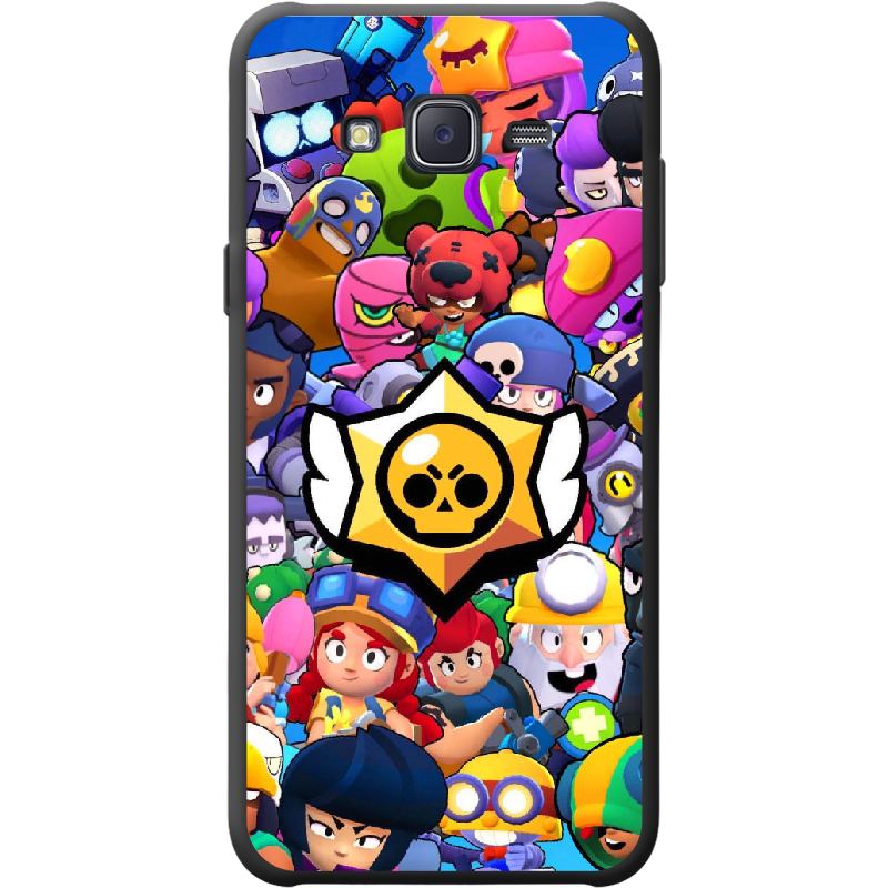 Чохол BoxFace Samsung J500H Galaxy J5 Brawl Stars Чорний силікон (25242-up2389-41568)
