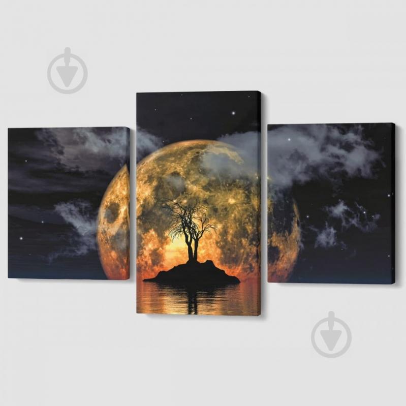 Модульная картина из трех частей Malevich Store 96x60 см Moon tree (MK322030)