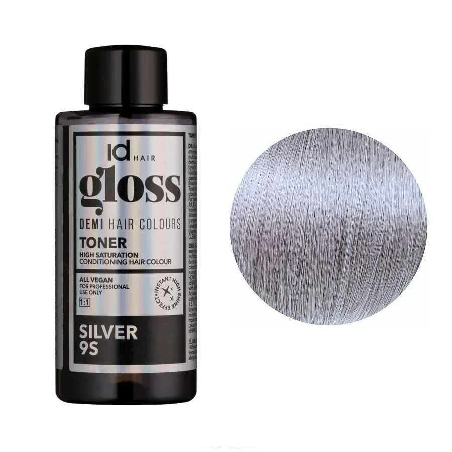 Краска для волос демиперманентная IdHair Gloss Toner 9S 9.11 Silver 75 мл