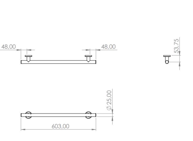Поручень-ручка Maxiflow 60 см D25 4822.2560P.304.00 - фото 3 Поручень-ручка Maxiflow 60 см D25 4822.2560P.304.00 - фото 3