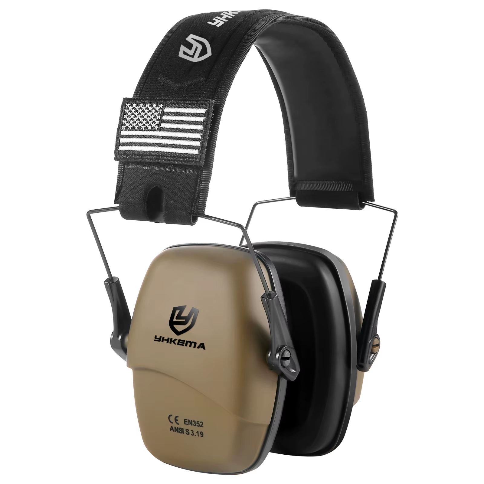 Наушники защитные для стрельбы Yhkema NRR 25dB с шумопоглощением Койот
