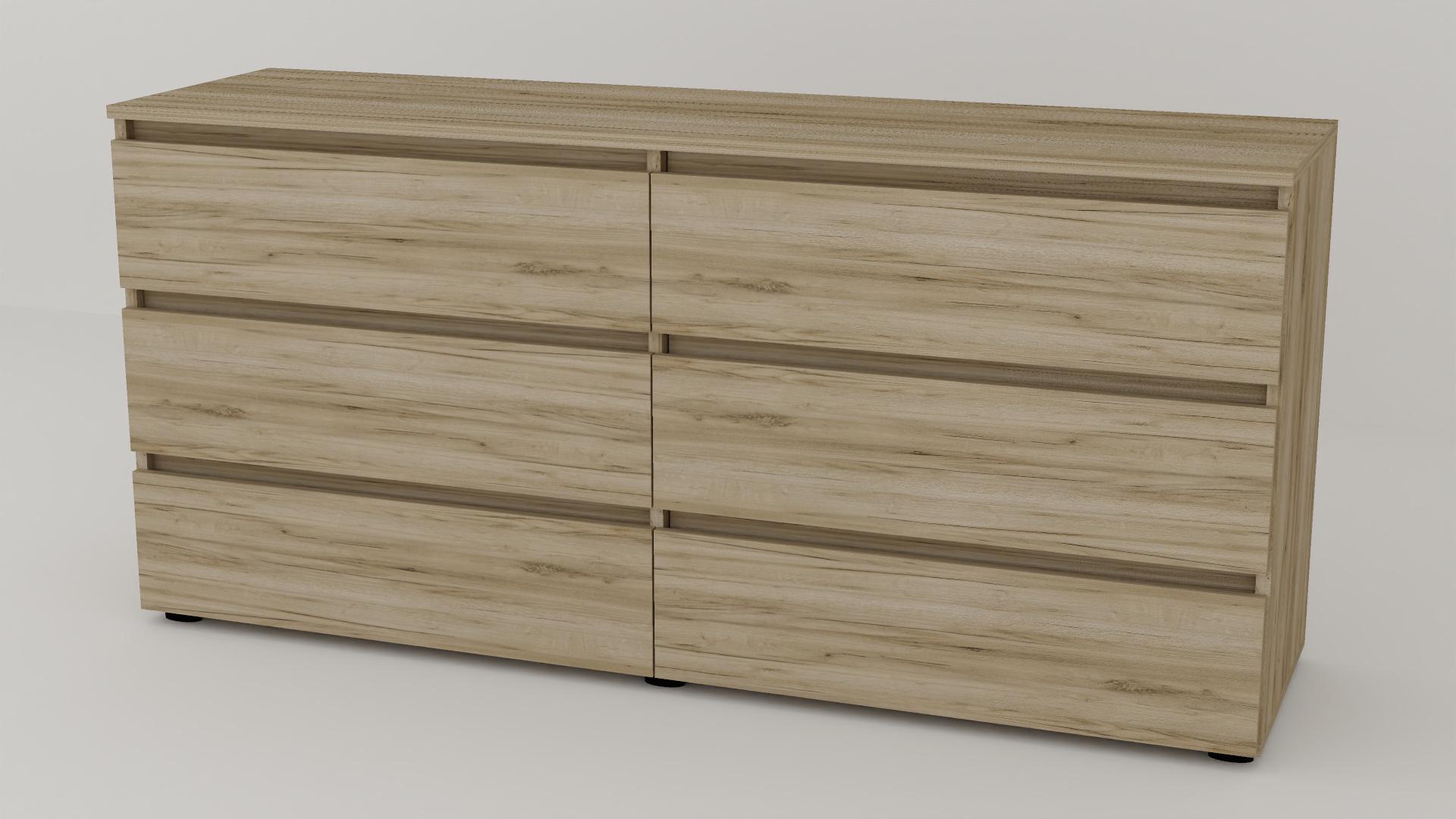 Комод Алекса СН-33/45 160х45х75 см Дуб крафт сірий - фото 1 Комод Алекса СН-33/45 160х45х75 см Дуб крафт сірий - фото 1