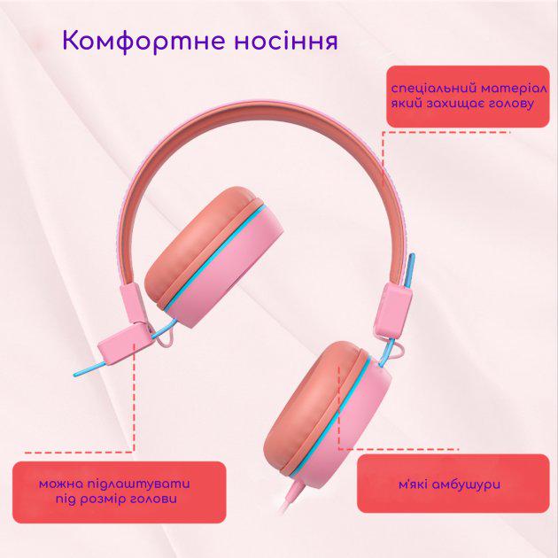 Навушники для дітей New Bee KH20 Pink (11337711) - фото 10