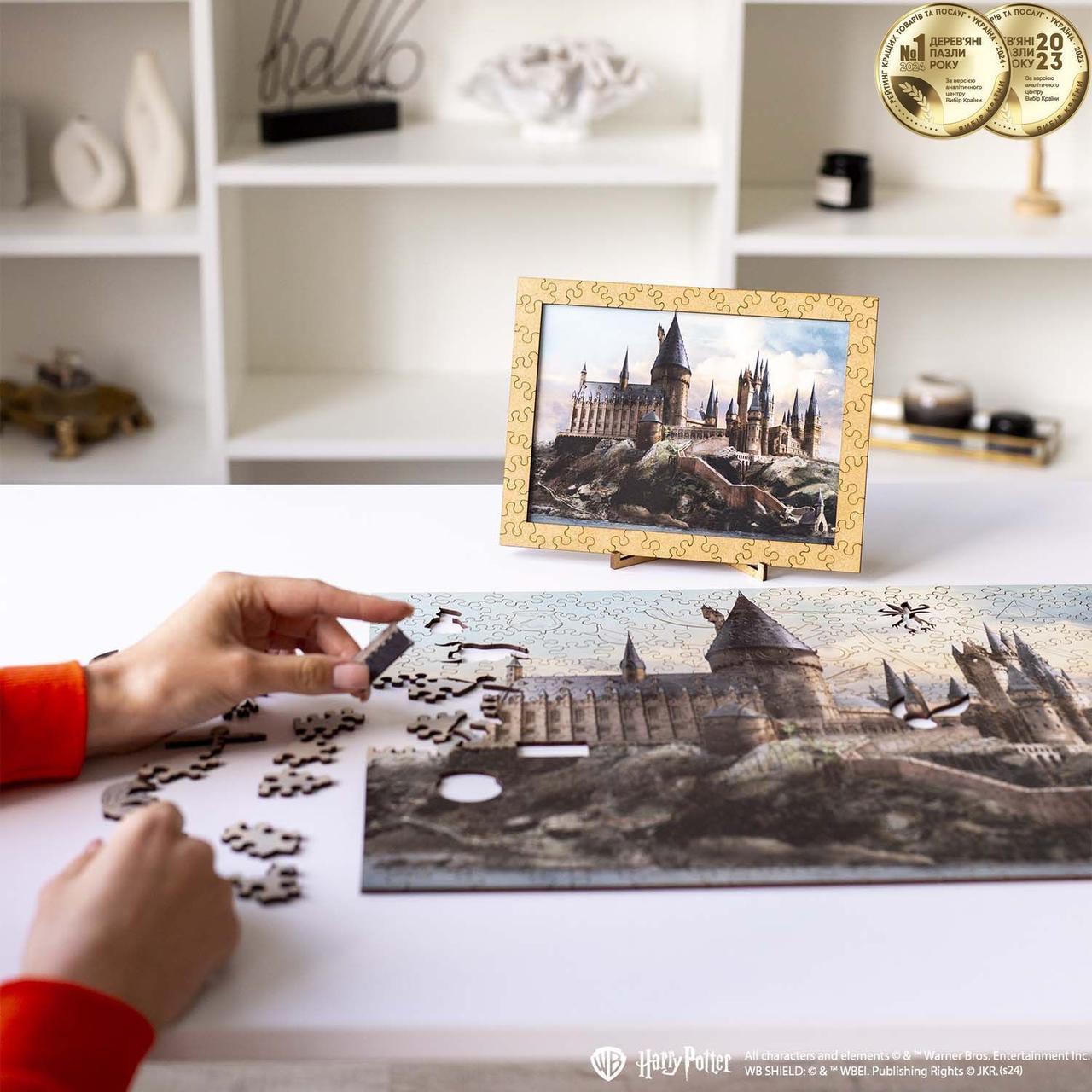 Пазл дерев'яний фігурний Woods Story Гаррі Поттер Серія Замок Хогвартс Фігурний - фото 5