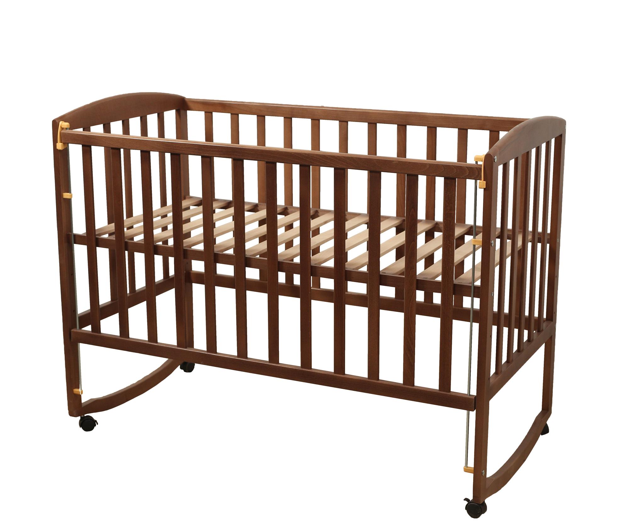 Детская кроватка Goydalka Ameli опускная боковина Орех - фото 2 Детская кроватка Goydalka Ameli опускная боковина Орех - фото 2