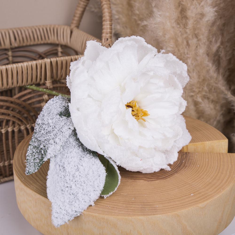 Пион заснеженный 28 см Белый (3303-1)