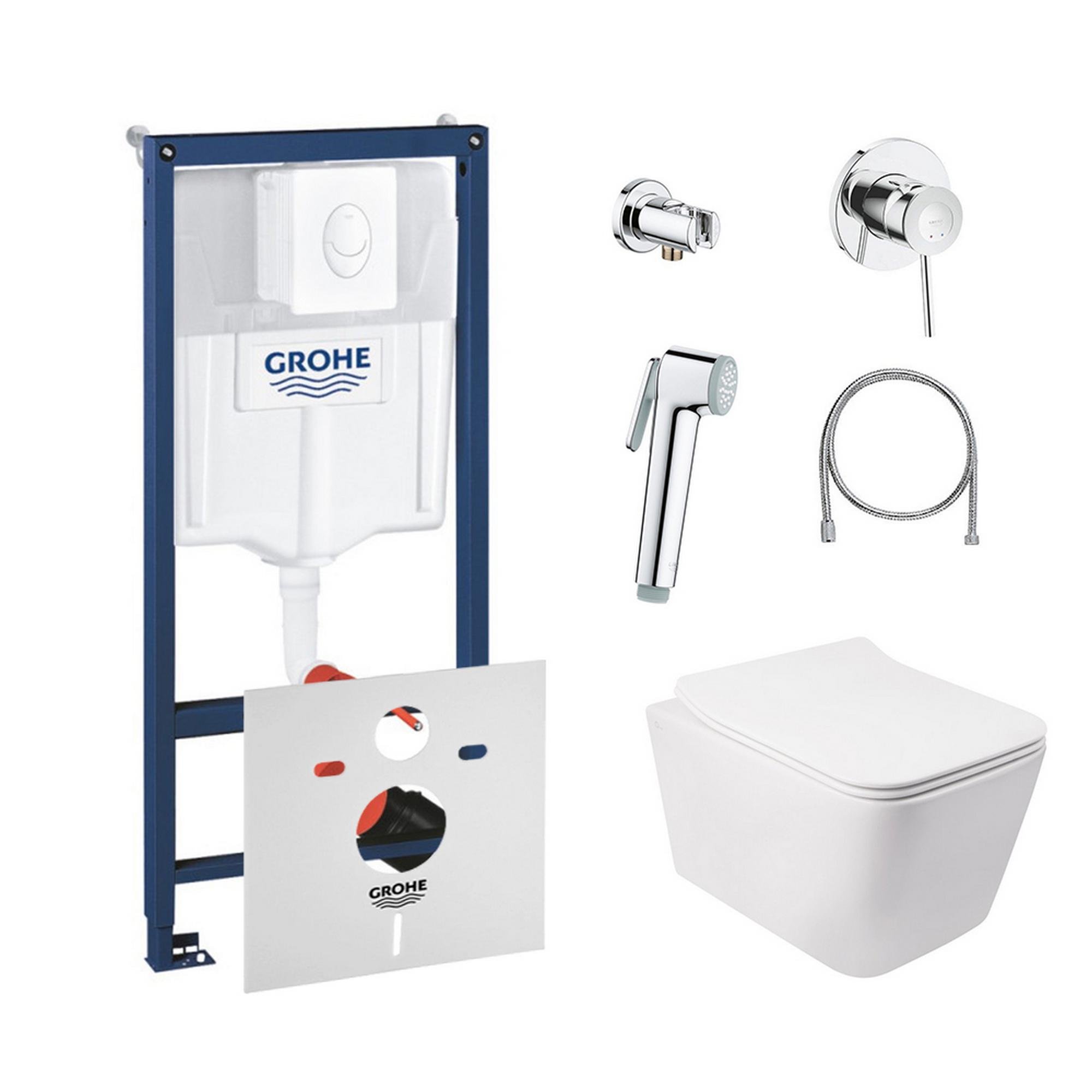 Комплект инсталляции Grohe Rapid SL 38722001QT05335170W111048 с унитазом и кнопкой (75797)