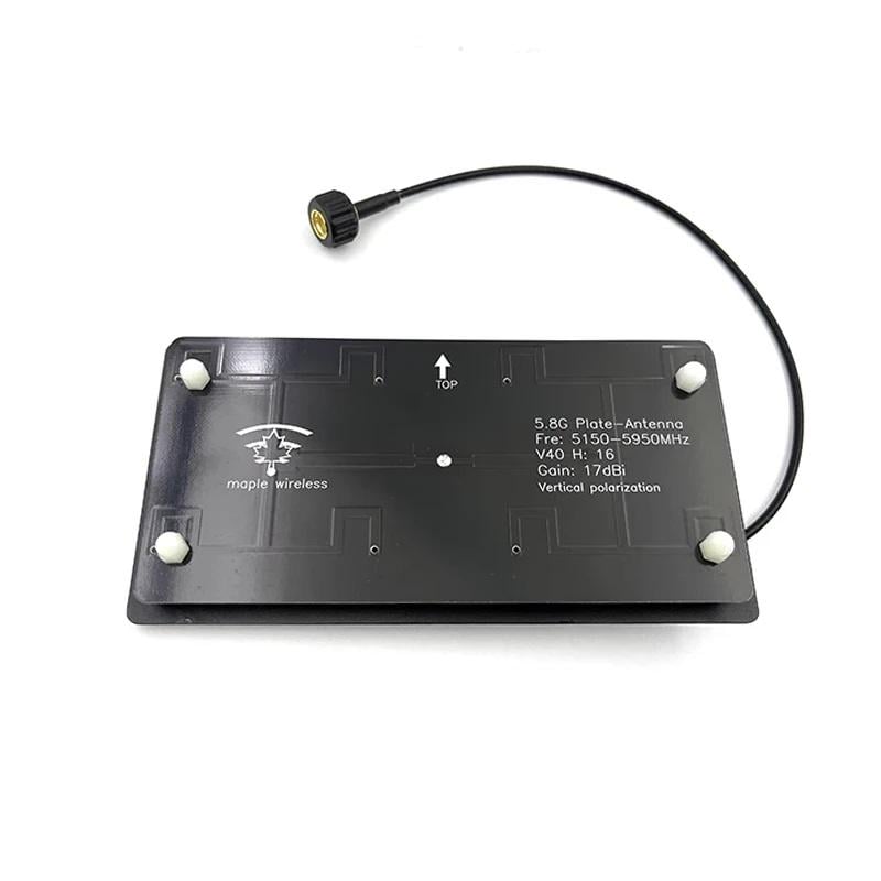 Антенна панельная направленная 5,8G Maple Wireless 17Dbi SMA-Male-AAT вертикальная поляризация для FPV дронов (00-00023297)