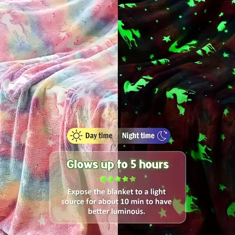 Плед детский Magic Glow In The Dark Blanket Радуга 120х150 см (897686) - фото 4