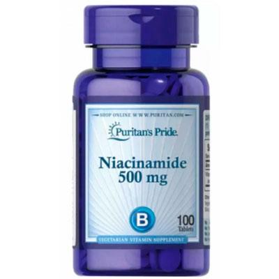 Вітаміни Puritan's Pride Niacinamide 500 мг 100 таблеток (PTP-10730)