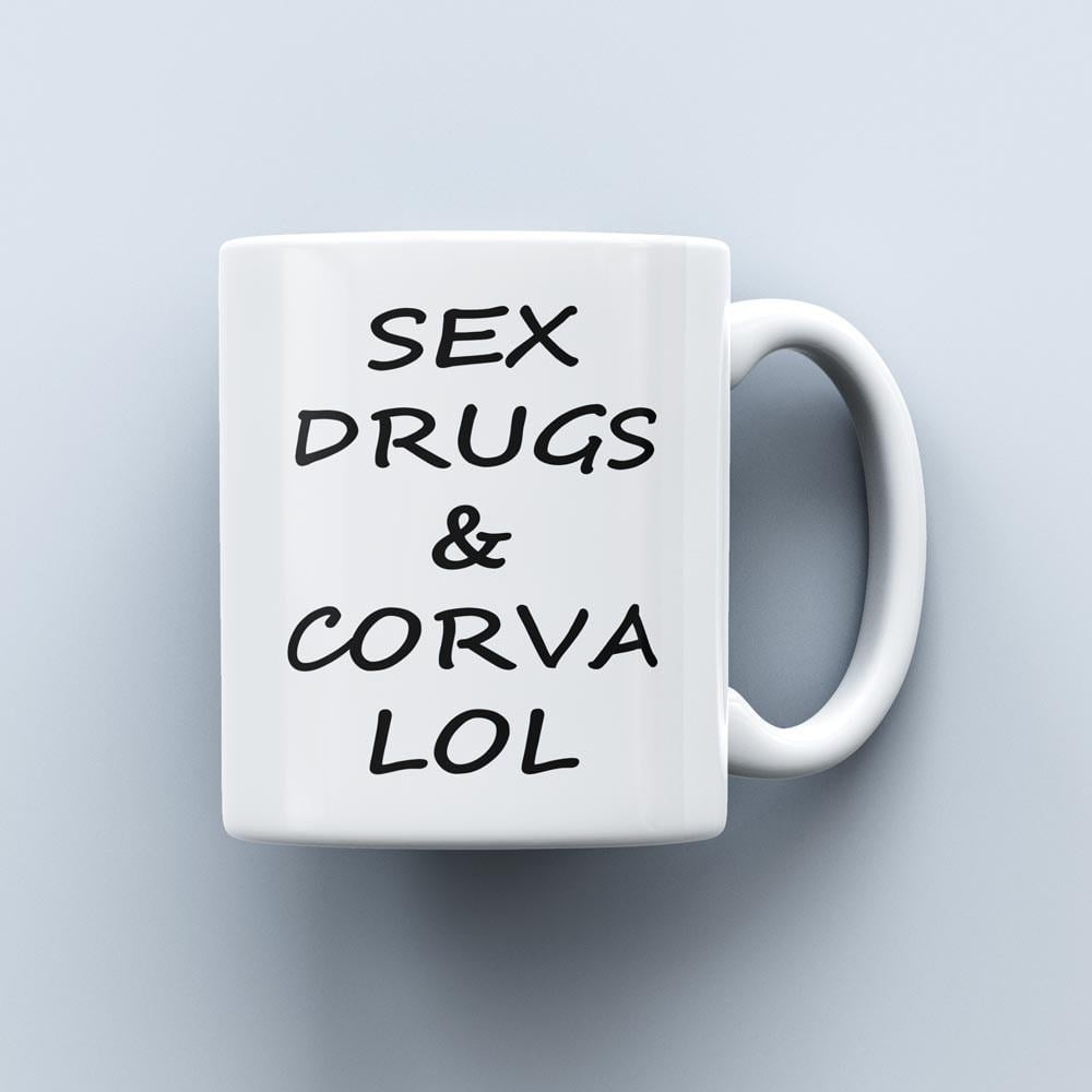 Чашка с надписью "Sex, Drugs & Corvalol" 330 мл (14975958)