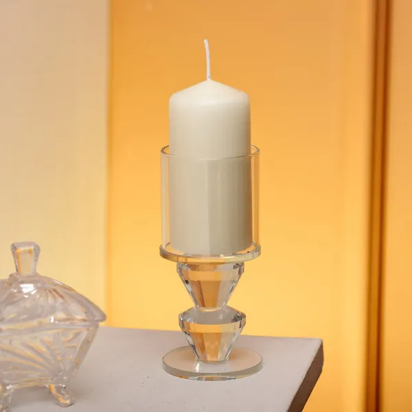 Свічник декоративний Flora скляний 13,3 см Прозорий - фото 3 Свічник декоративний Flora скляний 13,3 см Прозорий - фото 3