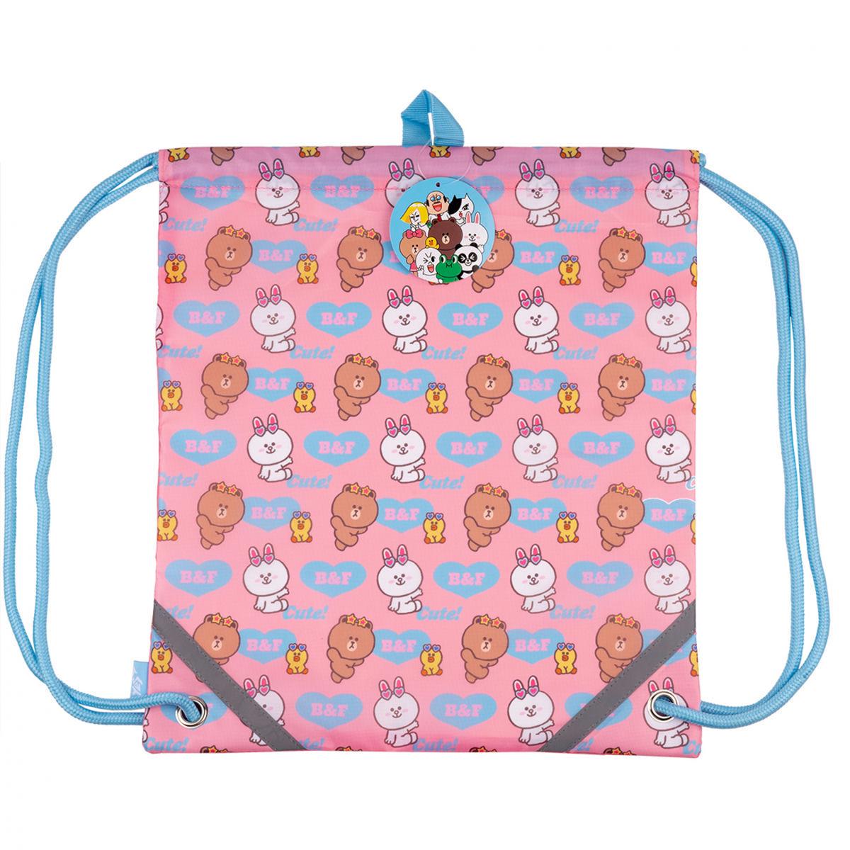 Сумка для обуви YES Line Friends 40x35 см Розовый (533448)