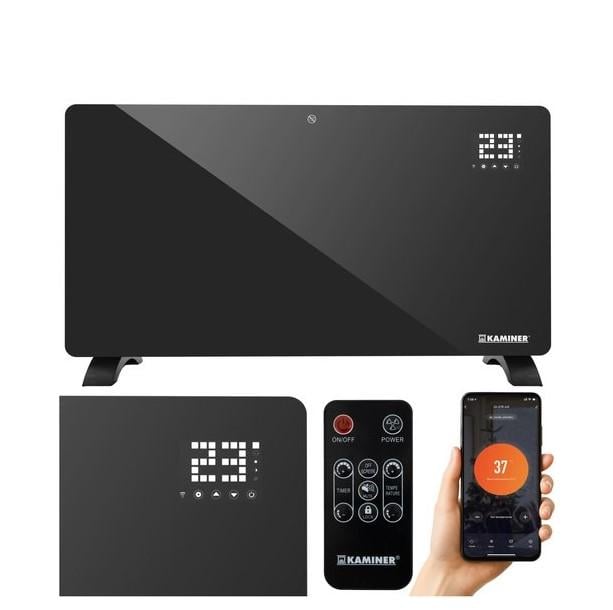 Обогреватель Zelva мощный с WiFi управлением и пультом дистанционного управления 2300-2500 W