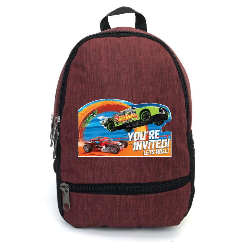 Школьный рюкзак Cappuccino Toys с принтом Hot Wheels-004 12,5 л Бордовый (1391880467)