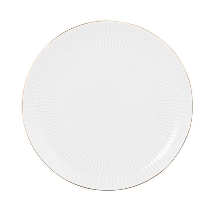 Тарелка обеденная Seltmann Weiden Amina Goldrand 27,5 см Белый с золотистым ободком