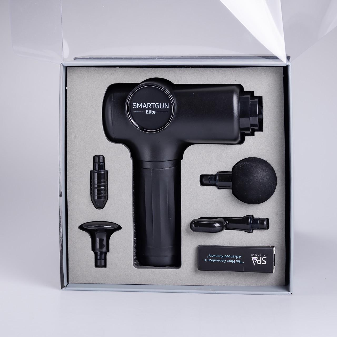 Массажер перкуссионный SmartGun Elite 4 насадки (HP-11-12) - фото 8