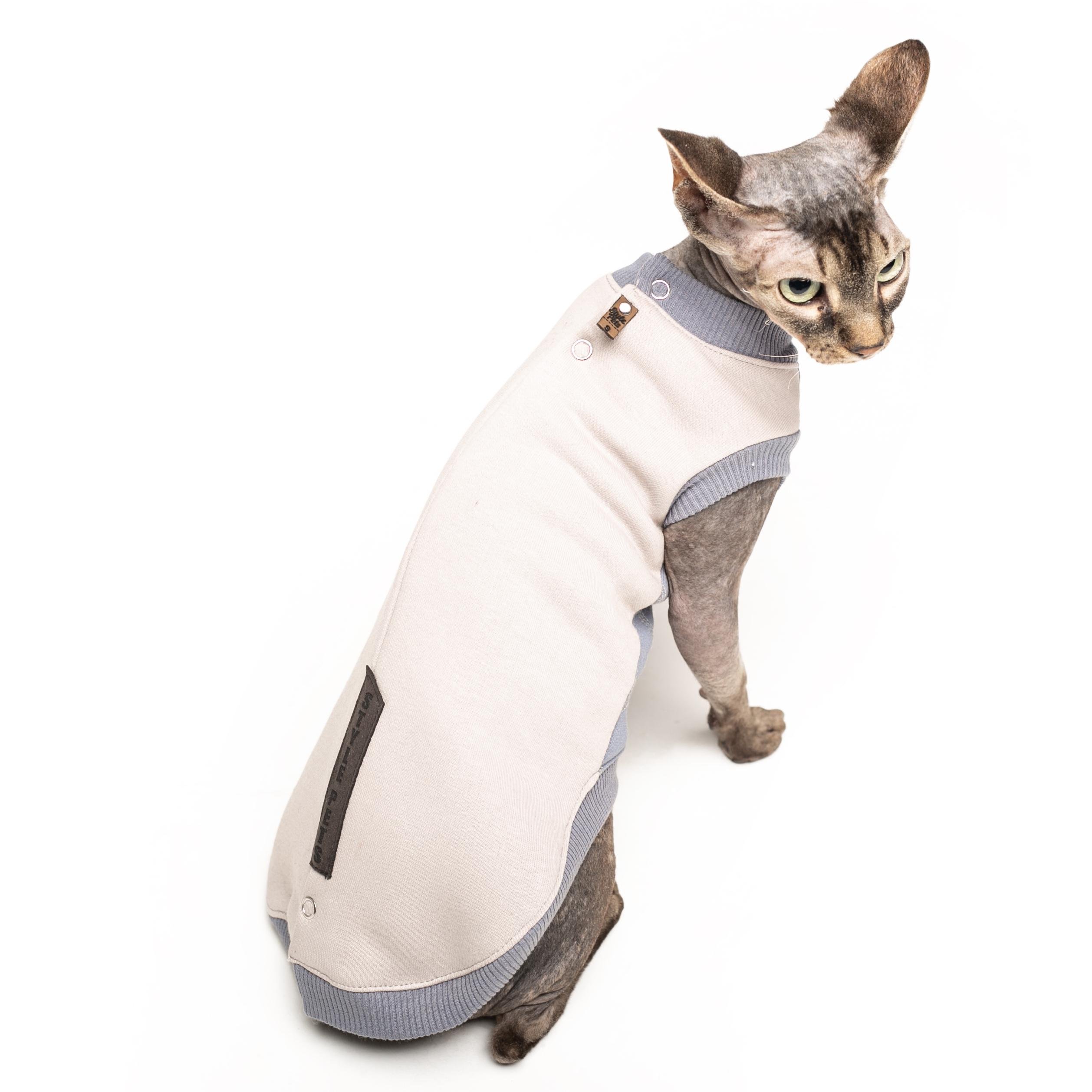 Кофта для котів без рукавів тепла Style Pets Var XL Gray (471XL) - фото 4