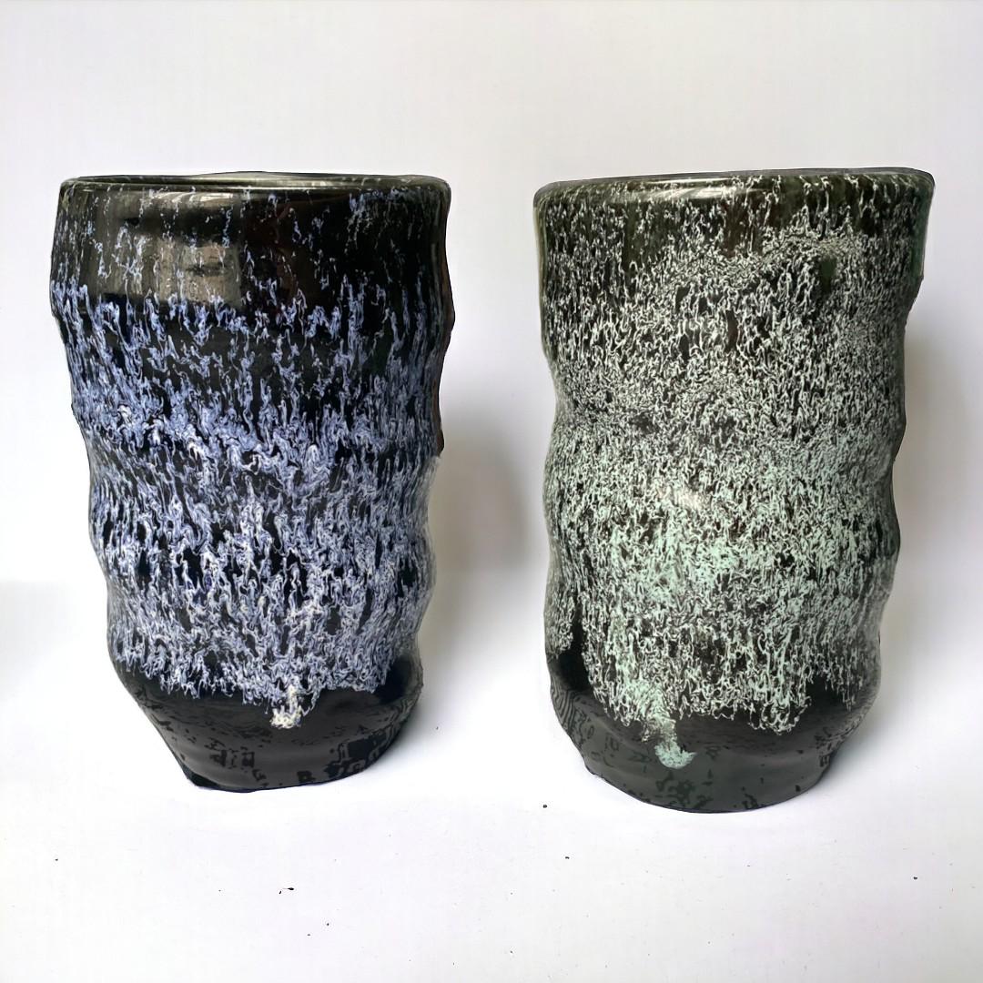 Стакан ручной работы 2шт. Черно-зеленый/Синий (14505904) - фото 13 Стакан ручной работы 2шт. Черно-зеленый/Синий (14505904) - фото 13