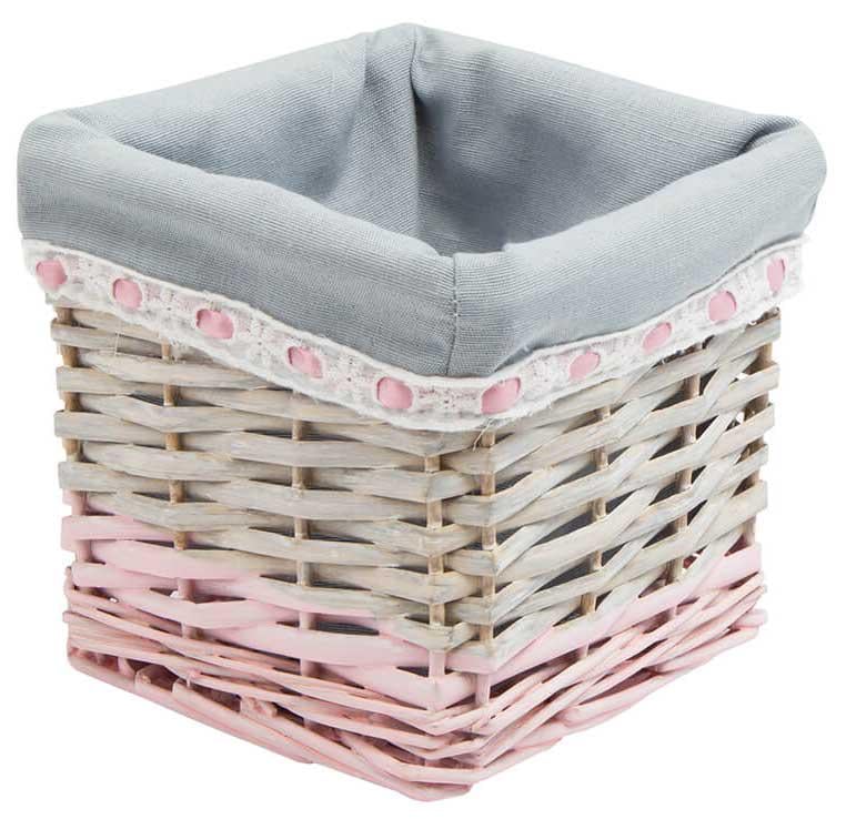 Корзина стеллажная Natural House 16x16х14 см Пудровый/Бежевый (EW-62 S)