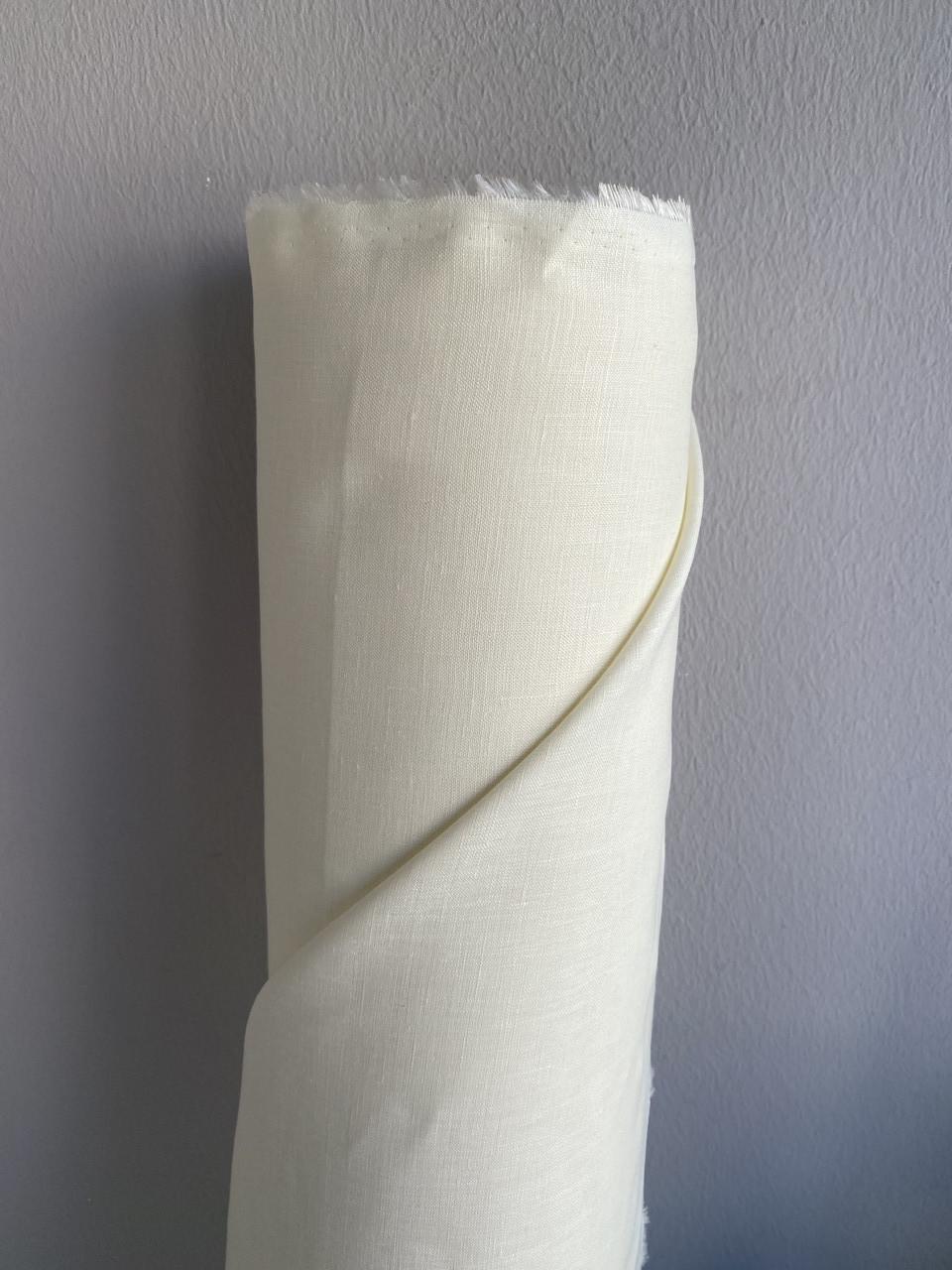 Ткань рубашечно-платьевая LINEN PLUS 100% лен смягчен 143 см 236/1403 Молочный - фото 4 Ткань рубашечно-платьевая LINEN PLUS 100% лен смягчен 143 см 236/1403 Молочный - фото 4