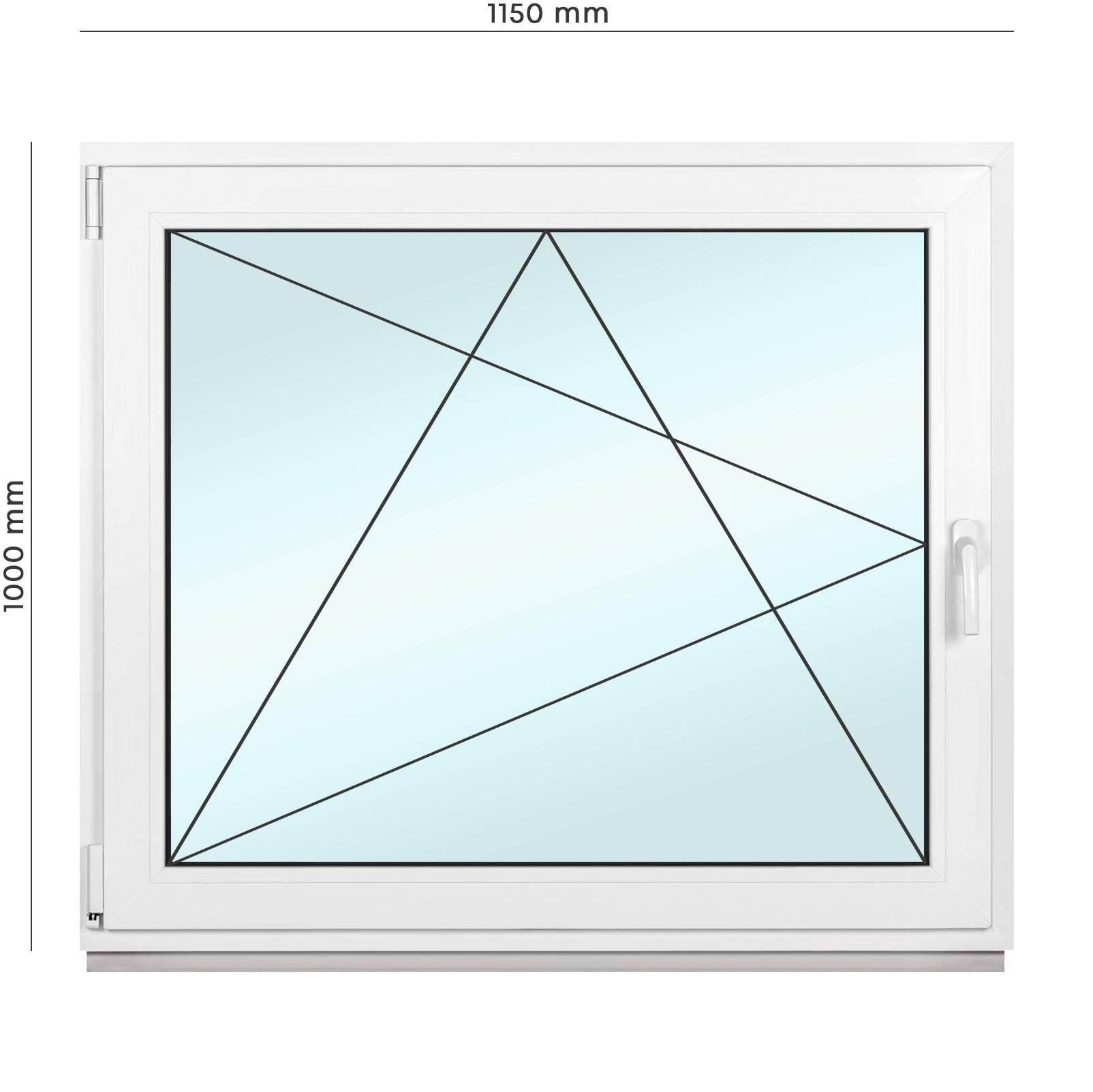 Окно металлопластиковое Framex поворотно-откидное с левым открытием 1150х1000 мм Белый - фото 2