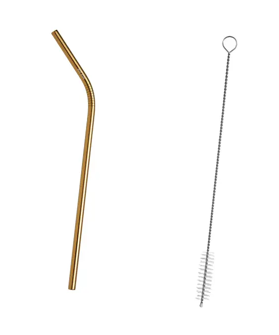 Трубка для коктейлей и напитков нержавеющая сталь Золотистый (30742382) - фото 1 Трубка для коктейлей и напитков нержавеющая сталь Золотистый (30742382) - фото 1