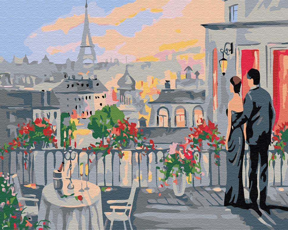 Картина по номерам Brushme Влюбленные на терассе (GX30454) Картина по номерам Brushme Влюбленные на терассе (GX30454)