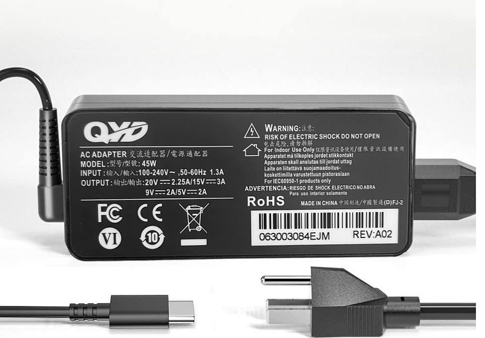 Зарядное устройство для CYD 45W USB Type-C для ноутбуков 20V/2,25A быстрая зарядка (11/1104)