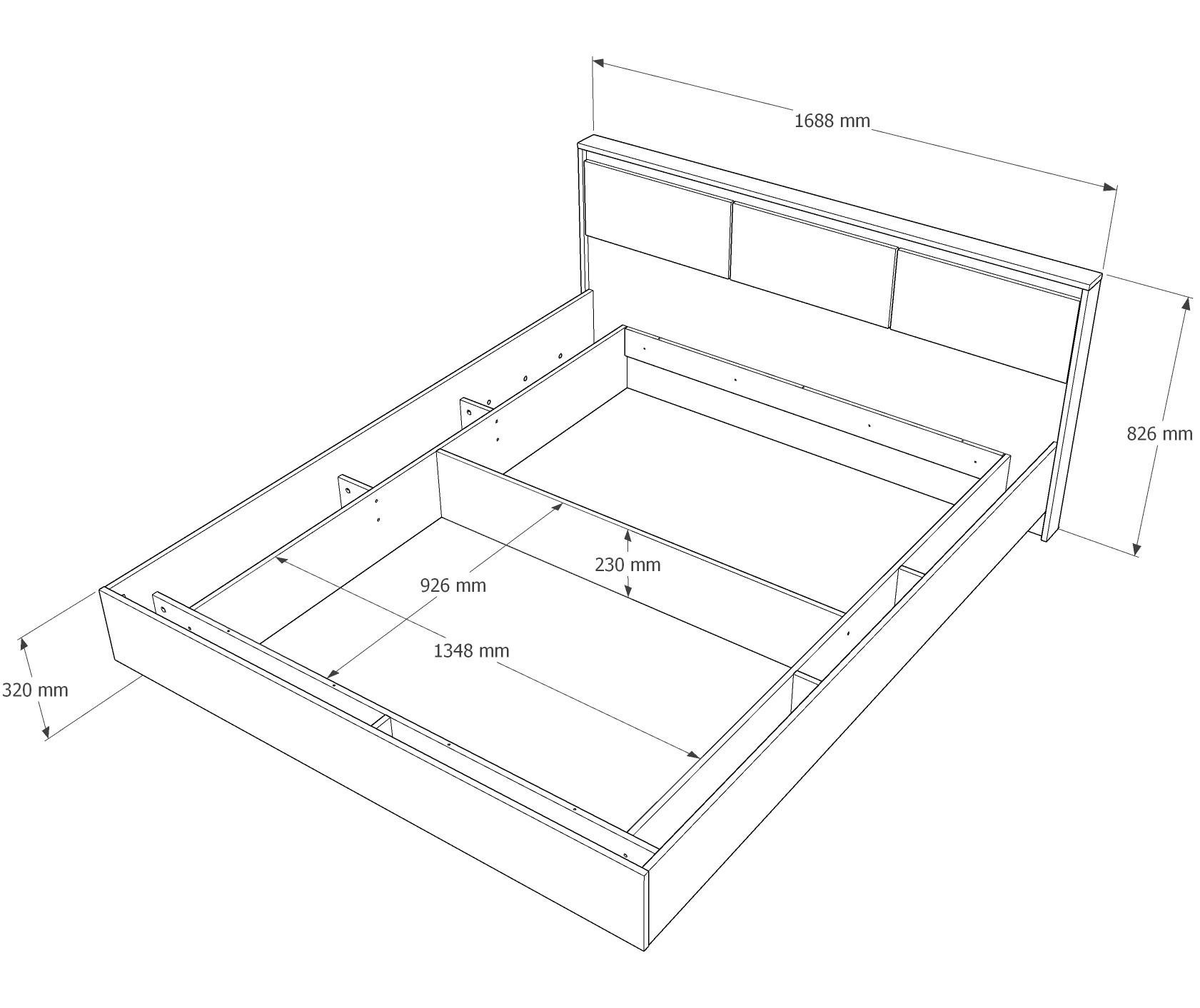 Кровать двуспальная Everest Сити 1600 с подъемным механизмом и ламельным основанием Сонома/Графит (11496) - фото 4 Кровать двуспальная Everest Сити 1600 с подъемным механизмом и ламельным основанием Сонома/Графит (11496) - фото 4