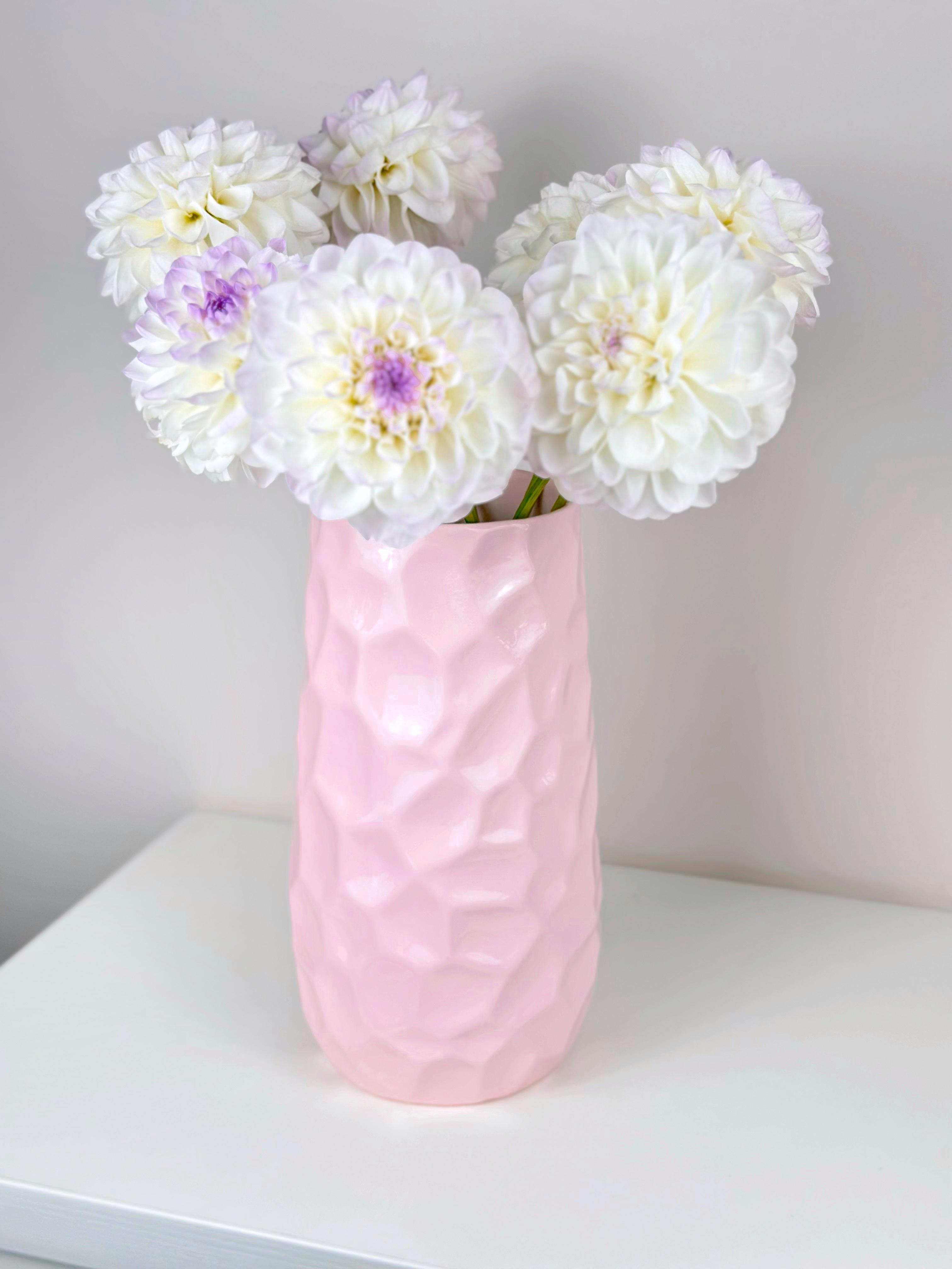 Ваза для цветов и декора глиняная керамическая Бриллиант 29 см Розовый (4001-19) - фото 7