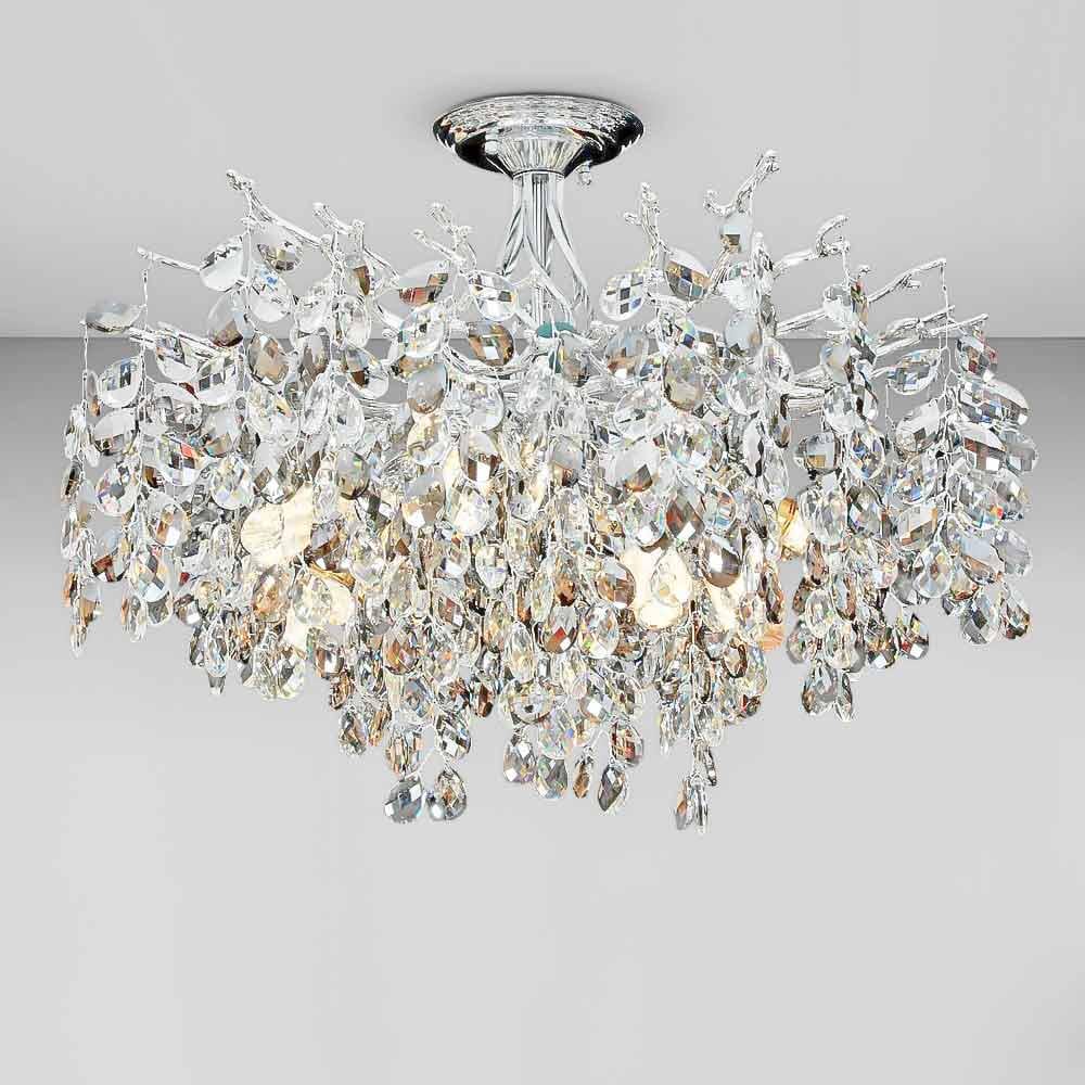 Люстра потолочная хрустальная Lighthouse SRS-19977-600 CH классическая Хром (24909629)